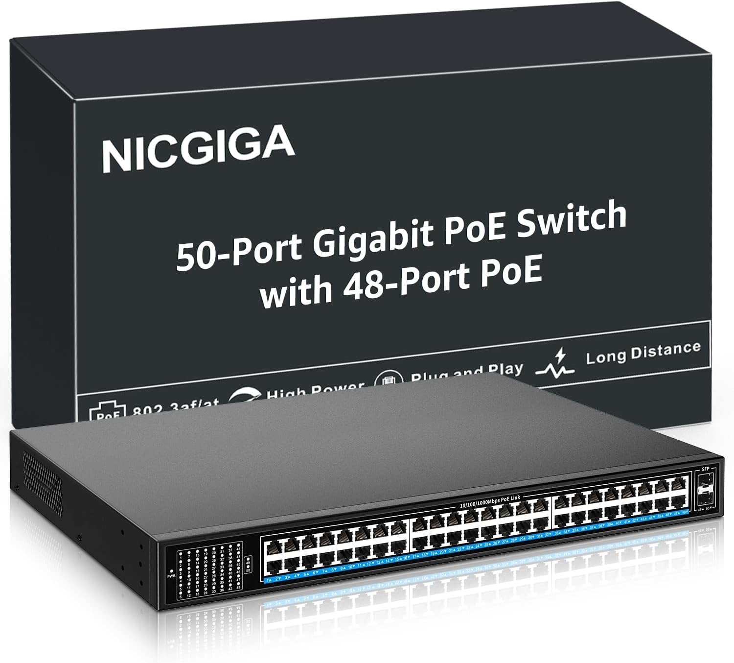 NICGIGA 50-Port PoE Switch